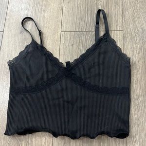 H&M DIVIDED black cropped tank top